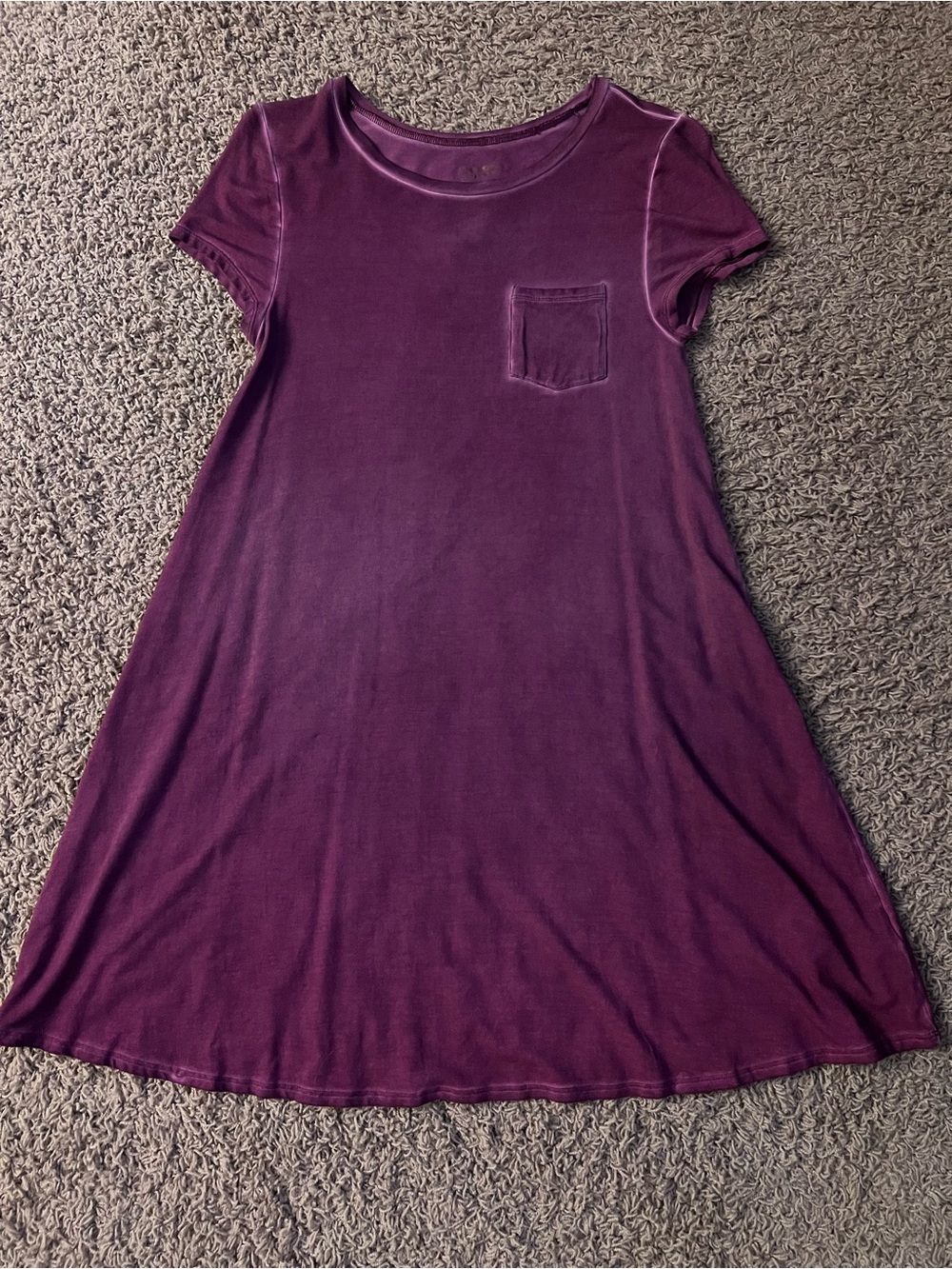 New Arizona Women’s Purple Knit T-Shirt Dress Size Small